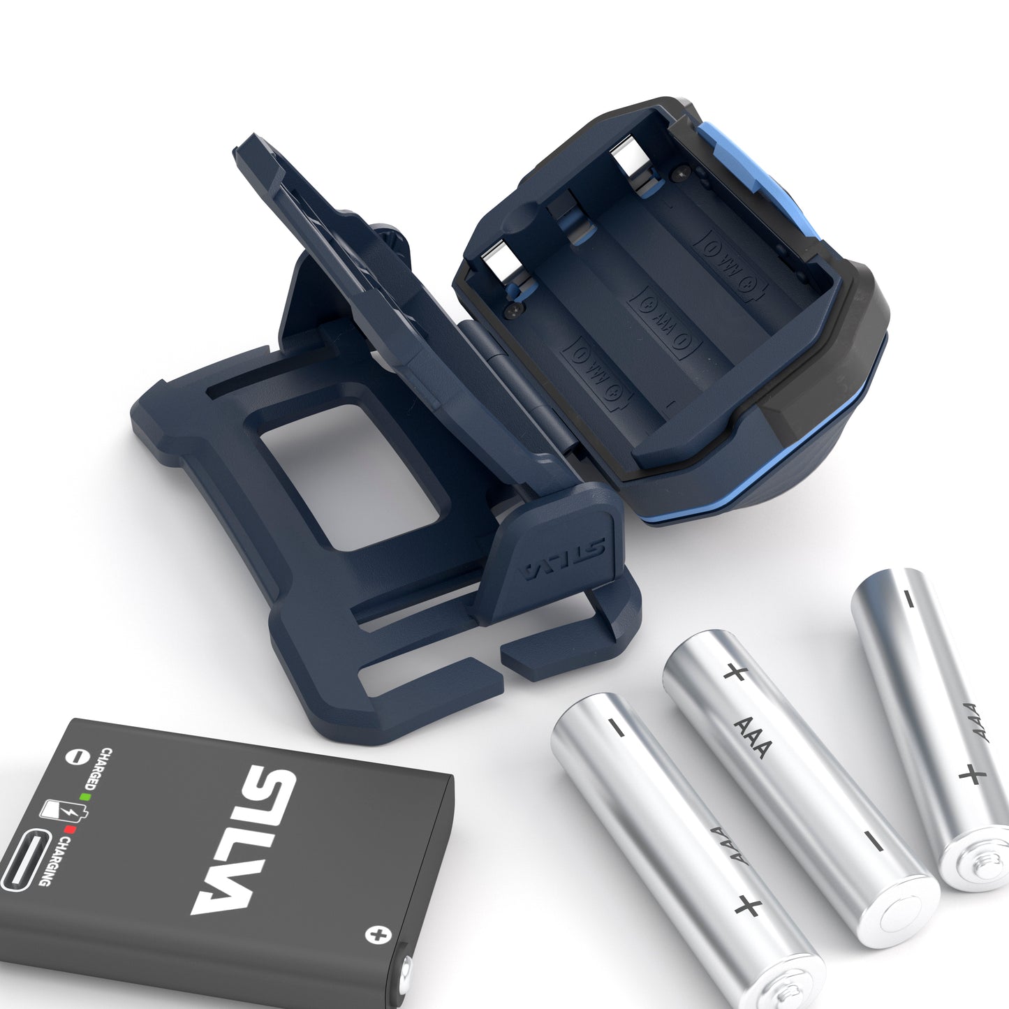 Silva Discover hoofdlamp - Flexibele batterijopties voor langdurig gebruik tijdens outdooravonturen.