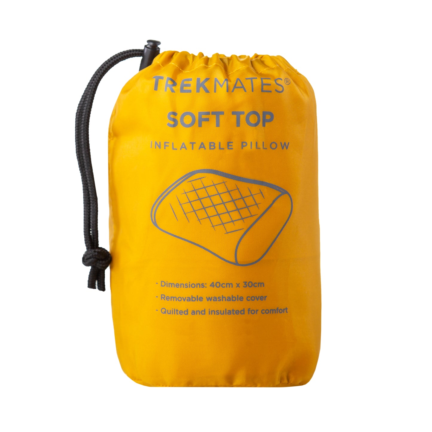 Soft top inflatable kussen in nugget goud - Voorgevormd, opblaasbaar kussen voor extra comfort tijdens het kamperen en onderweg.