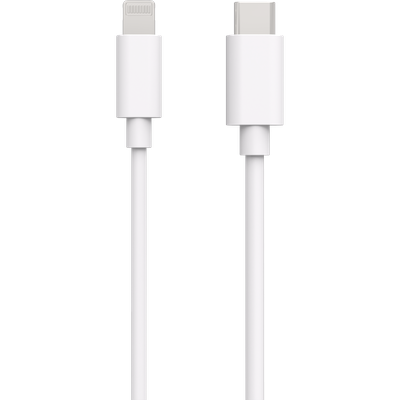 USB-C naar Lightning kabel MFI-gecertificeerd 20 cm (wit) - Korte kabel voor snel opladen en gegevensoverdracht tussen USB-C en Apple apparaten.