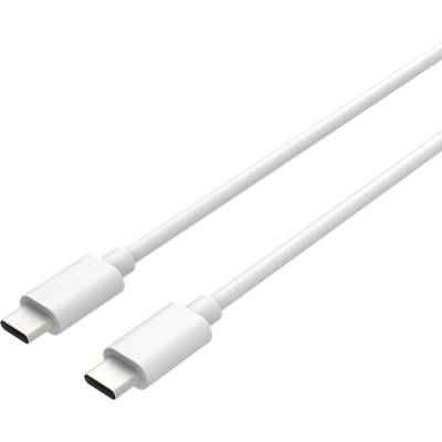 USB-C naar USB-C kabel 20 cm (wit) - Compacte kabel voor snel opladen en efficiënte gegevensoverdracht tussen USB-C apparaten.