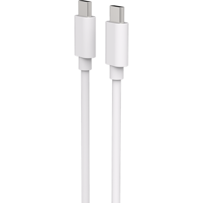 USB-C naar USB-C kabel 20 cm (wit) - Compacte kabel voor snel opladen en efficiënte gegevensoverdracht tussen USB-C apparaten.