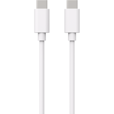USB-C naar USB-C kabel 20 cm (wit) - Compacte kabel voor snel opladen en efficiënte gegevensoverdracht tussen USB-C apparaten.