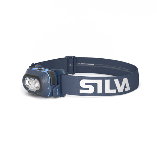 Silva Discover hoofdlamp - Krachtige en verstelbare hoofdlamp in blauw, perfect voor outdooractiviteiten en kamperen.