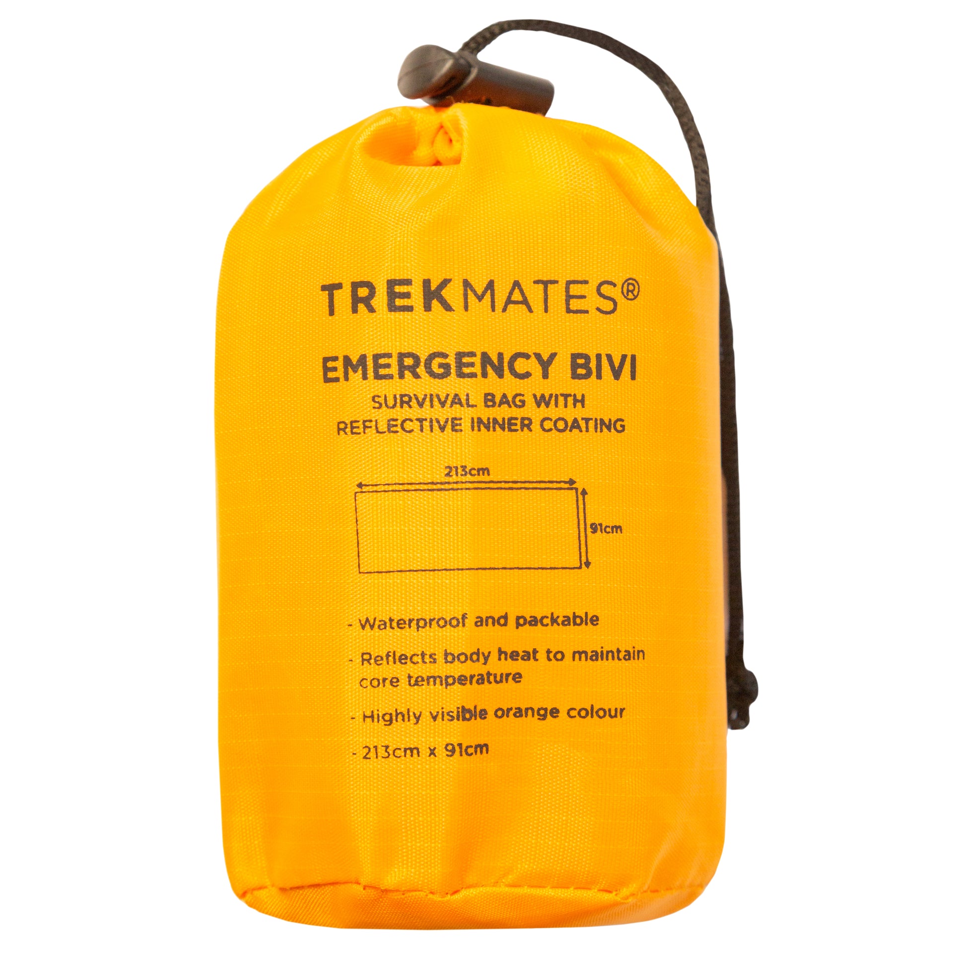 Emergency bivi in oranje - Compacte en lichtgewicht bivakzak voor noodsituaties, biedt warmte en bescherming in ruige omgevingen.