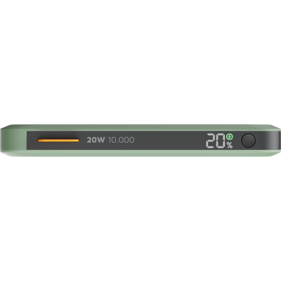 Xtorm Fuel Series 5 20W powerbank 10.000mAh (groen) - Handige en krachtige powerbank met 2x USB-C en 1x USB-A poort, perfect voor het opladen van je apparaten onderweg.