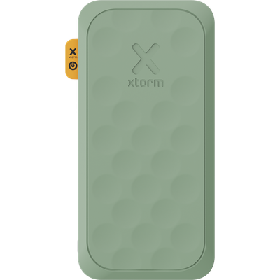 Xtorm Fuel Series 5 20W powerbank 10.000mAh (groen) - Stijlvolle en krachtige powerbank met 2x USB-C en 1x USB-A poort, ideaal voor het snel opladen van apparaten onderweg.